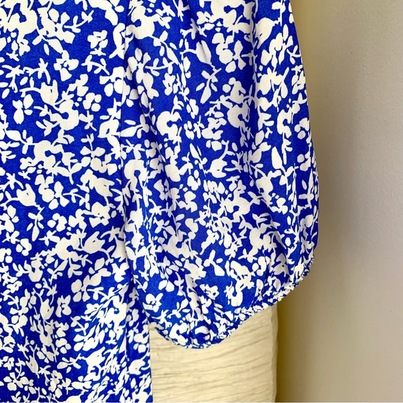 KOOKAI - Blue & White Floral Fitted Mini Summer Dress - Size 36 (Aus Size 8) - Picture 5 of 7